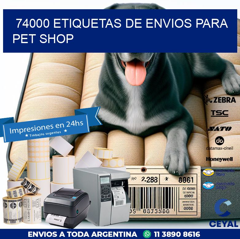 74000 ETIQUETAS DE ENVIOS PARA PET SHOP