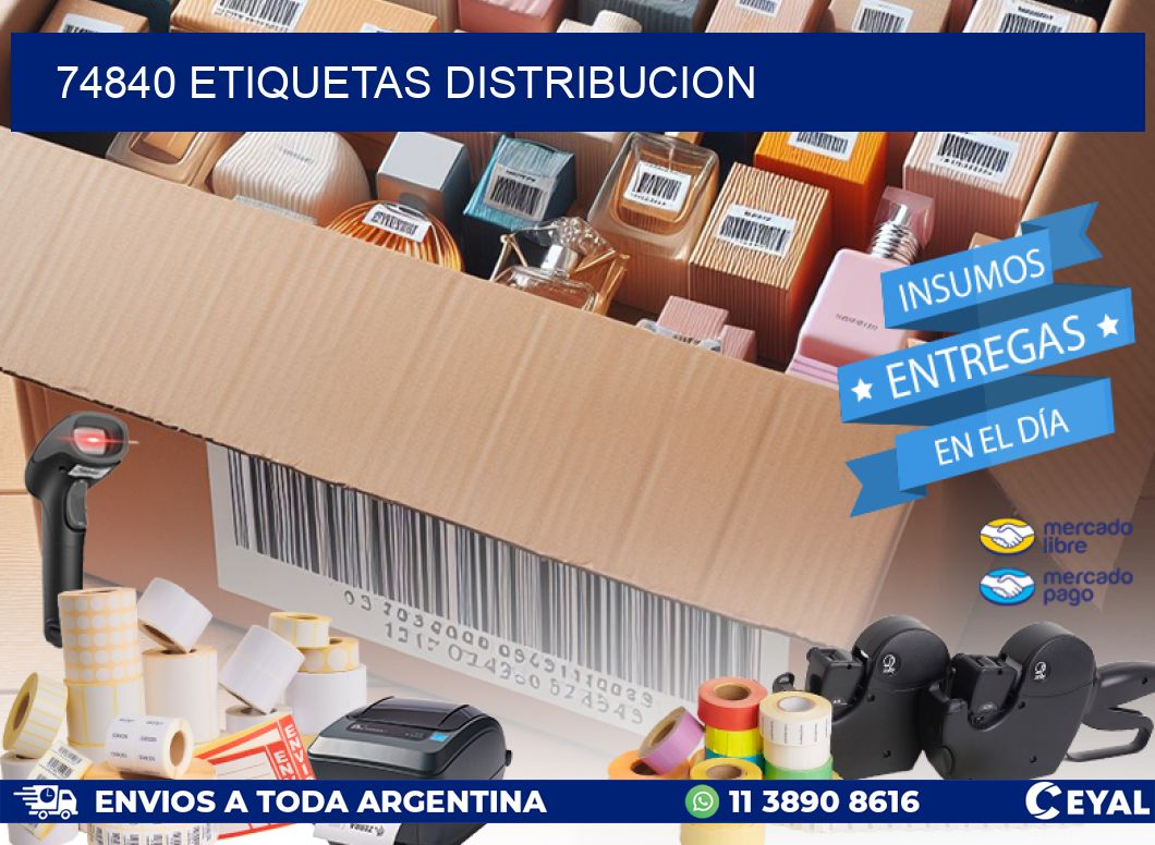74840 etiquetas distribucion