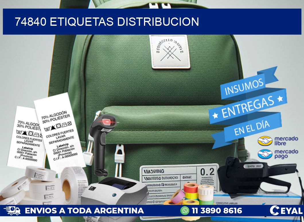 74840 etiquetas distribucion