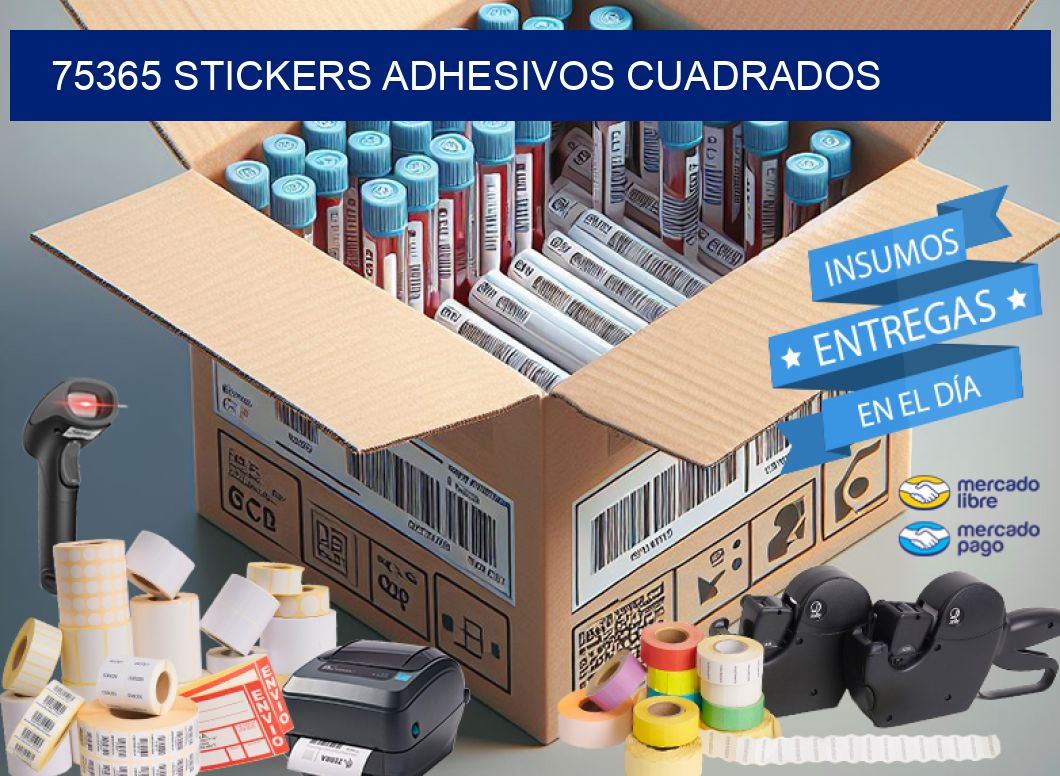 75365 stickers adhesivos cuadrados