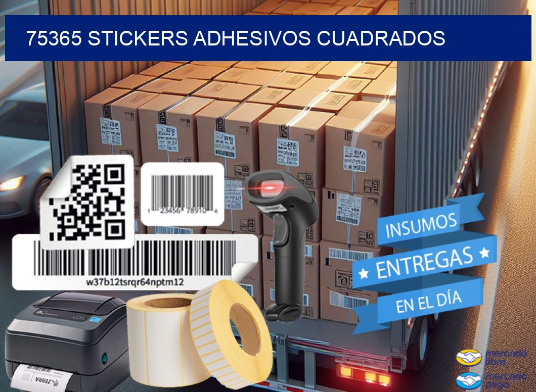75365 stickers adhesivos cuadrados