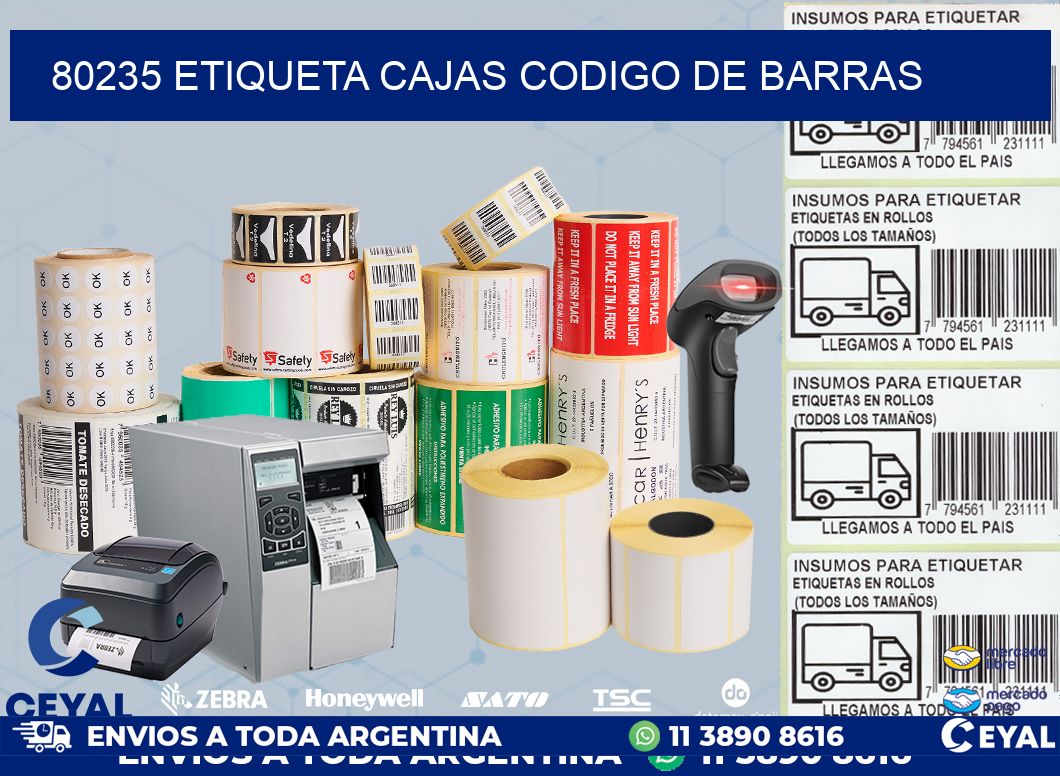 80235 etiqueta cajas codigo de barras