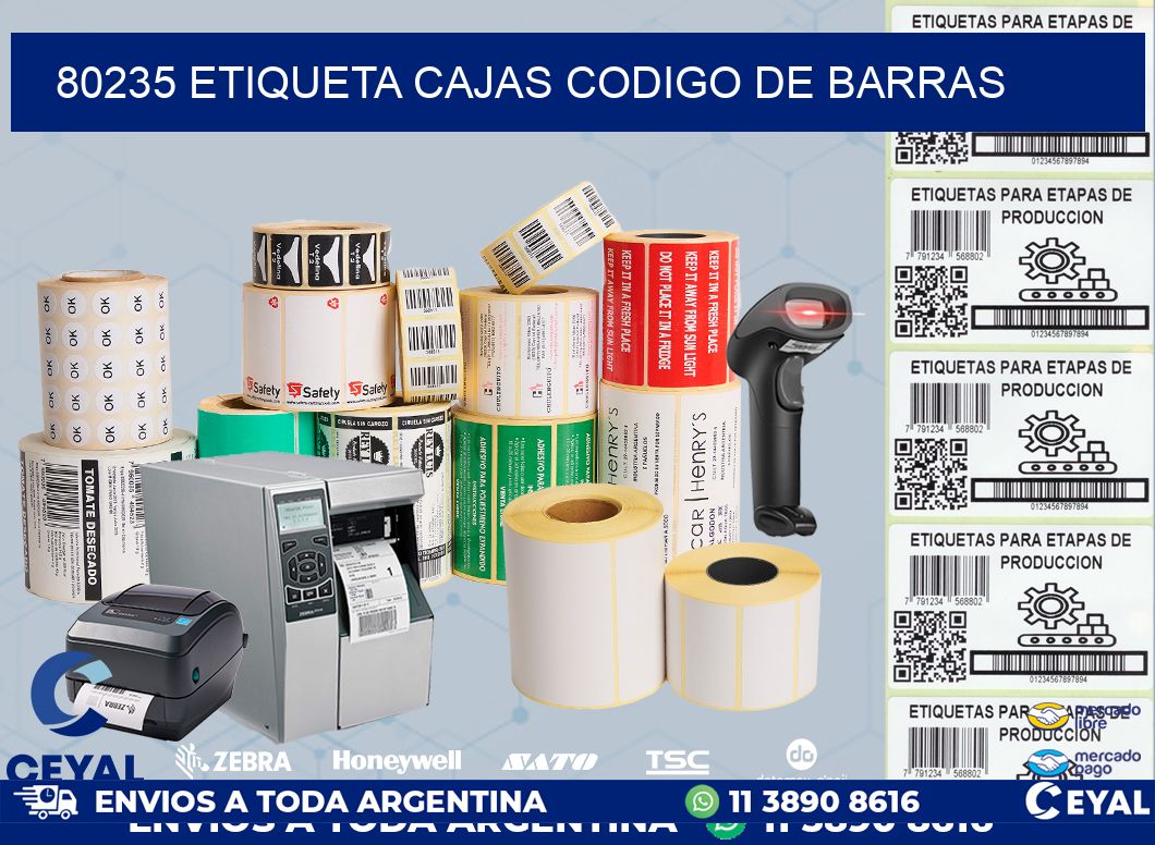 80235 etiqueta cajas codigo de barras