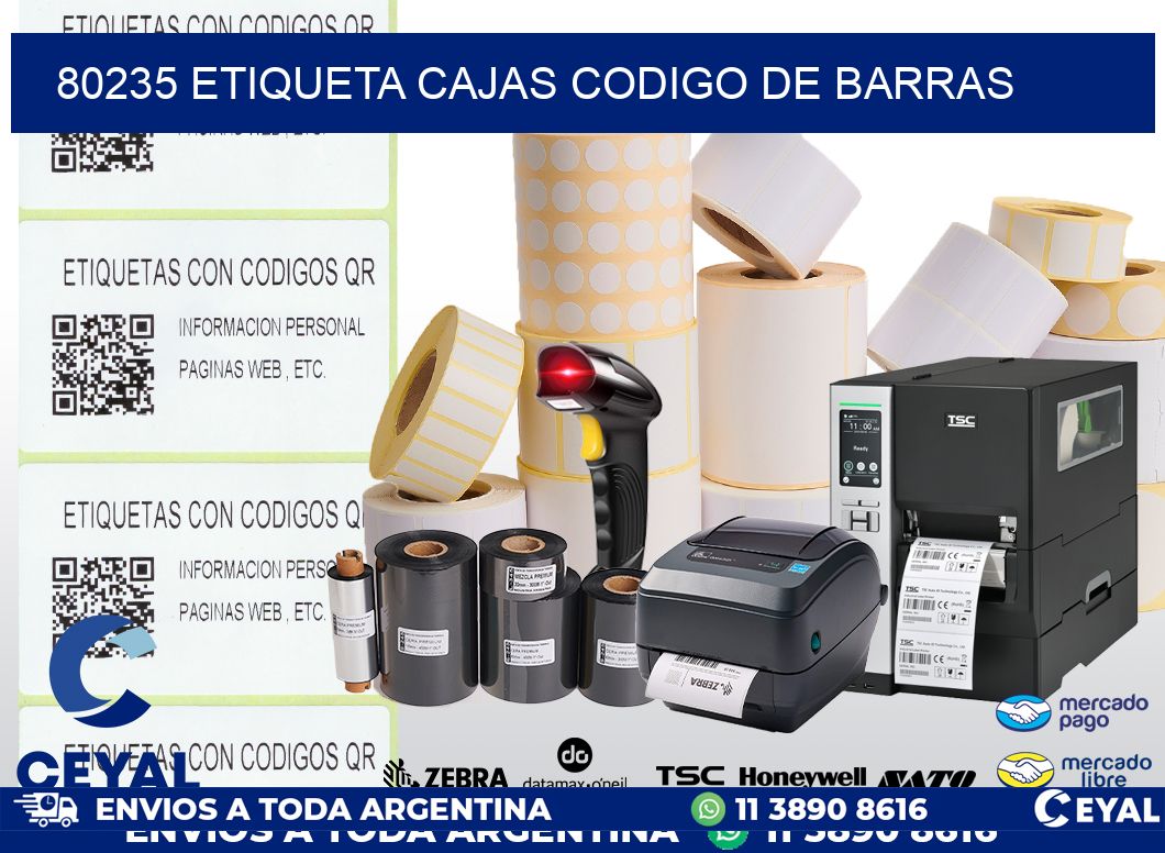 80235 etiqueta cajas codigo de barras