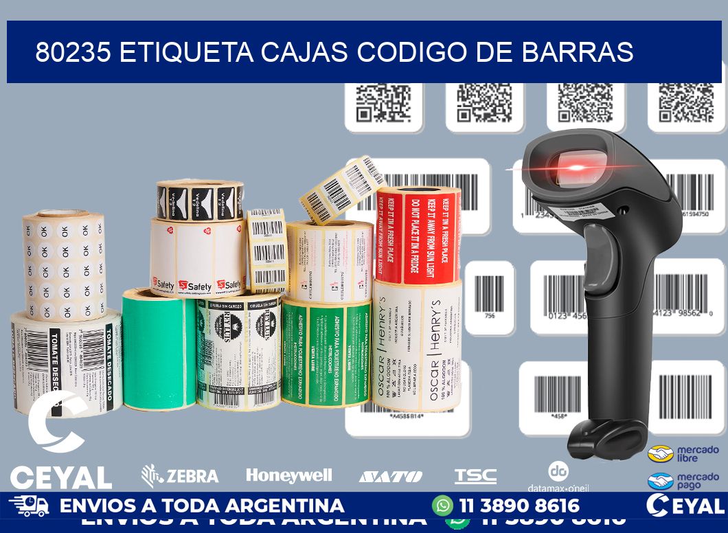 80235 etiqueta cajas codigo de barras