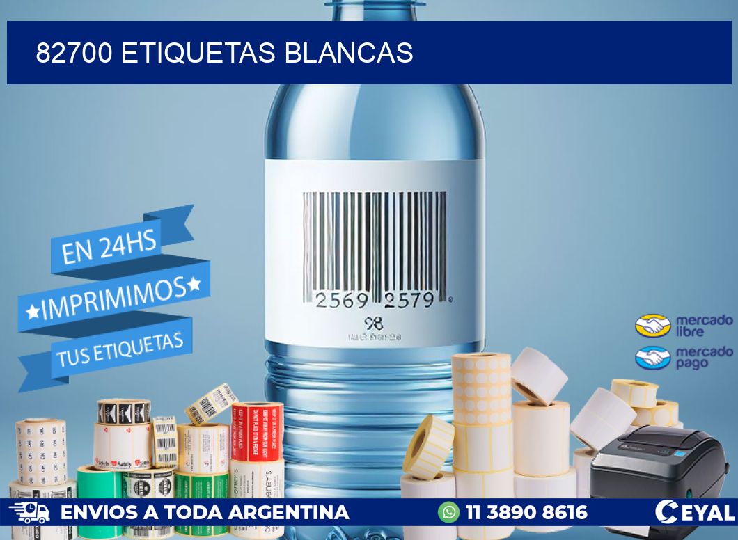 82700 ETIQUETAS BLANCAS