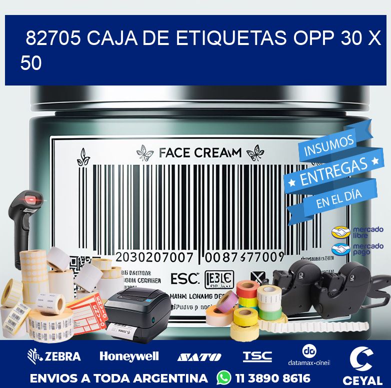 82705 CAJA DE ETIQUETAS OPP 30 X 50