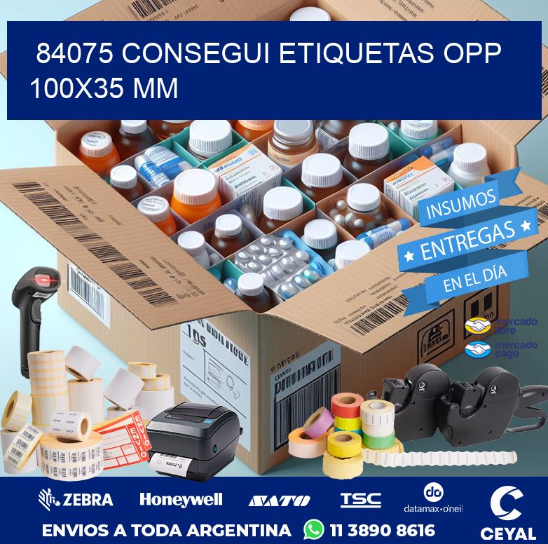84075 CONSEGUI ETIQUETAS OPP 100X35 MM