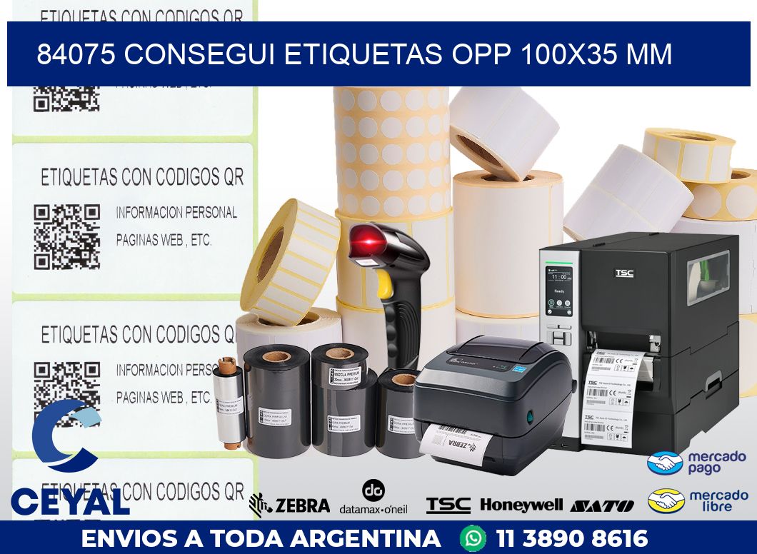 84075 CONSEGUI ETIQUETAS OPP 100X35 MM