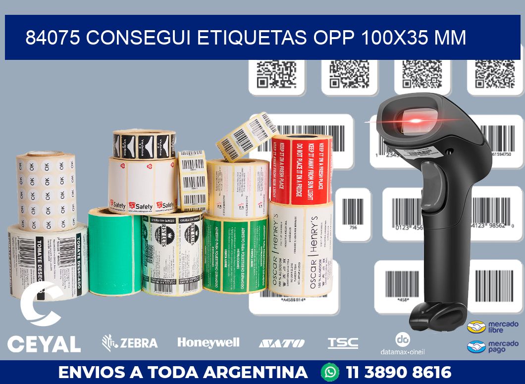 84075 CONSEGUI ETIQUETAS OPP 100X35 MM