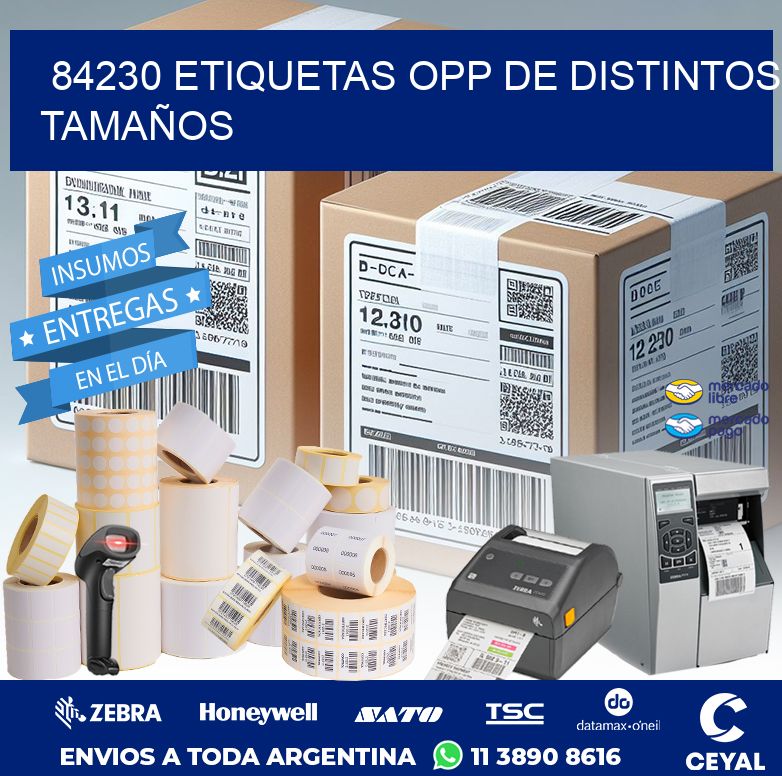 84230 ETIQUETAS OPP DE DISTINTOS TAMAÑOS