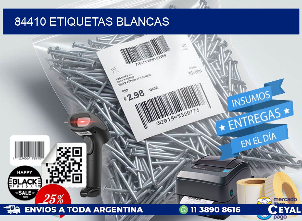 84410 ETIQUETAS BLANCAS