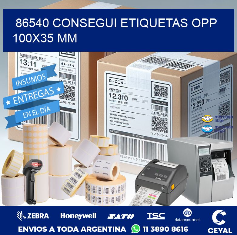 86540 CONSEGUI ETIQUETAS OPP 100X35 MM