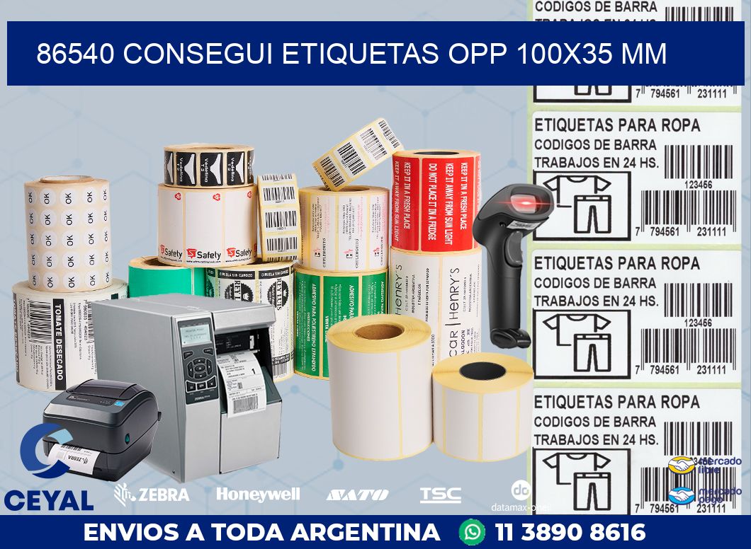 86540 CONSEGUI ETIQUETAS OPP 100X35 MM