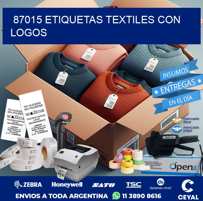 87015 ETIQUETAS TEXTILES CON LOGOS