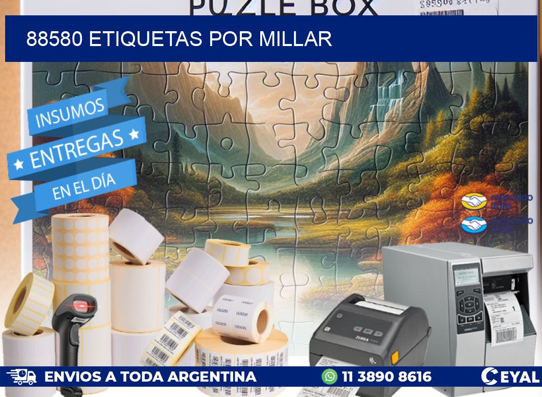 88580 etiquetas por millar