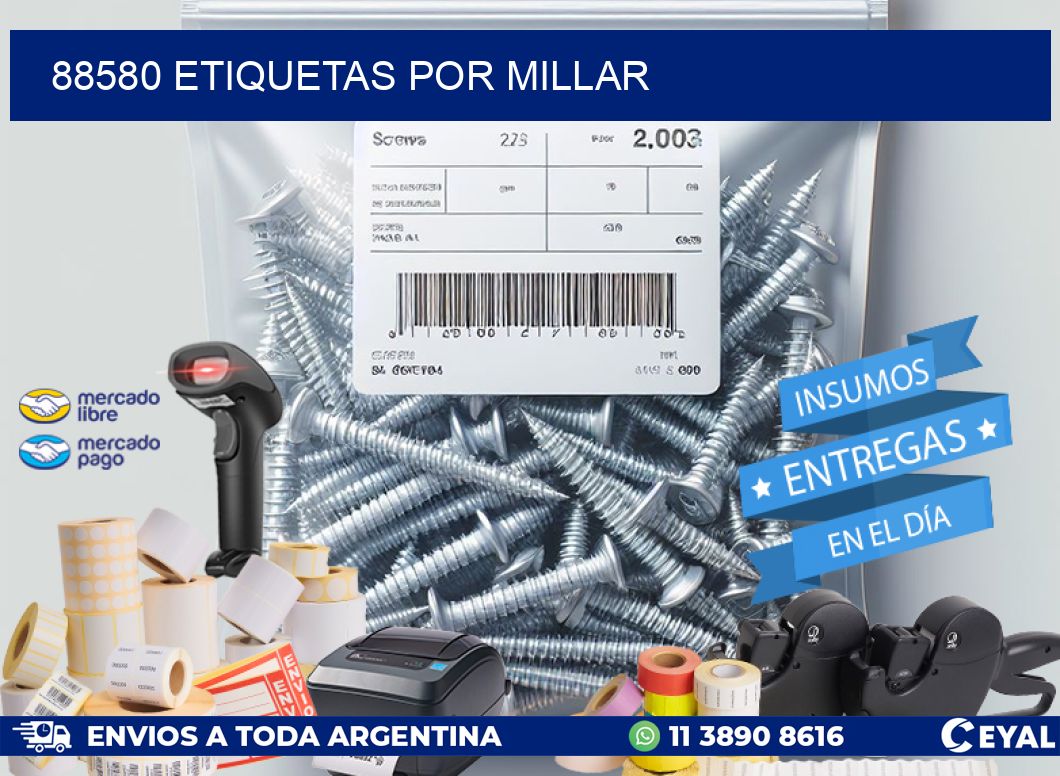 88580 etiquetas por millar