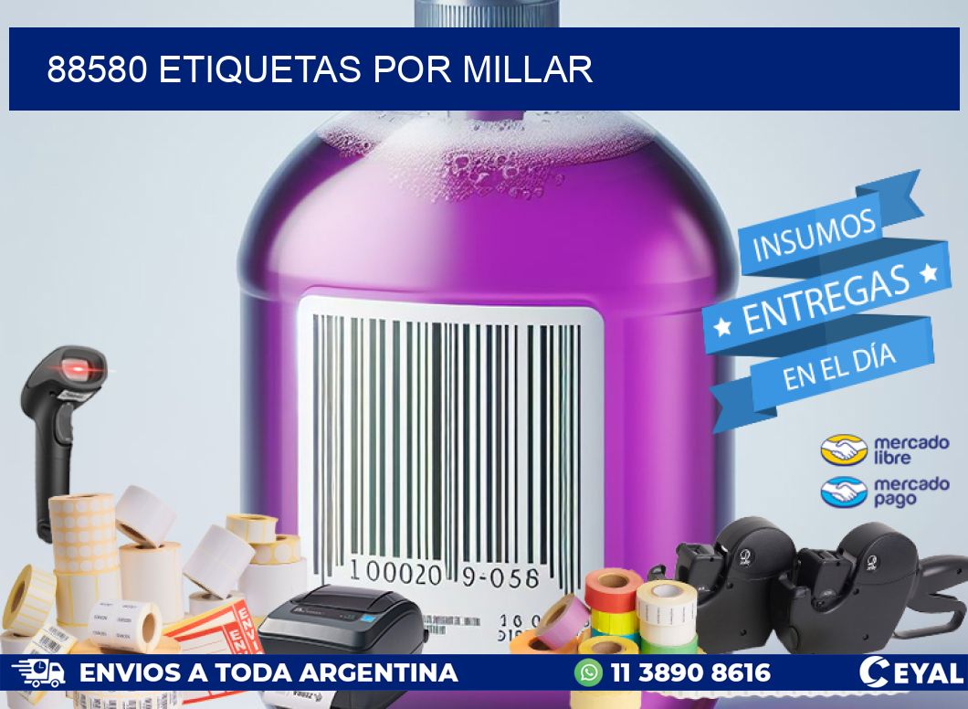 88580 etiquetas por millar