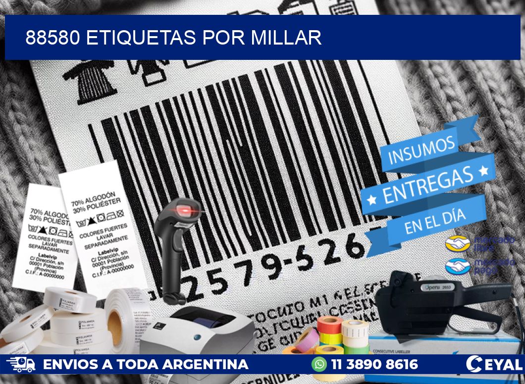 88580 etiquetas por millar