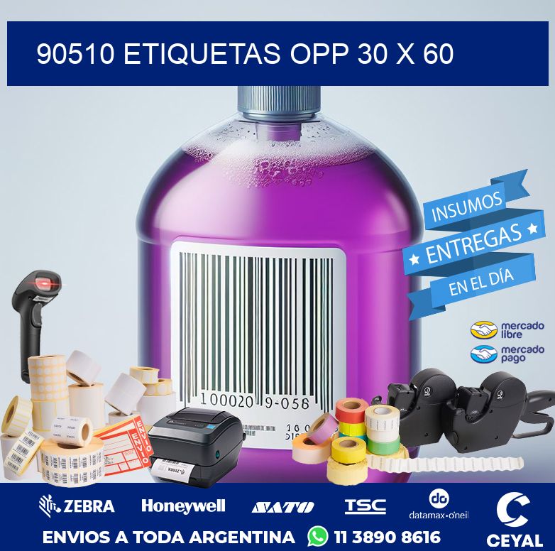 90510 ETIQUETAS OPP 30 X 60