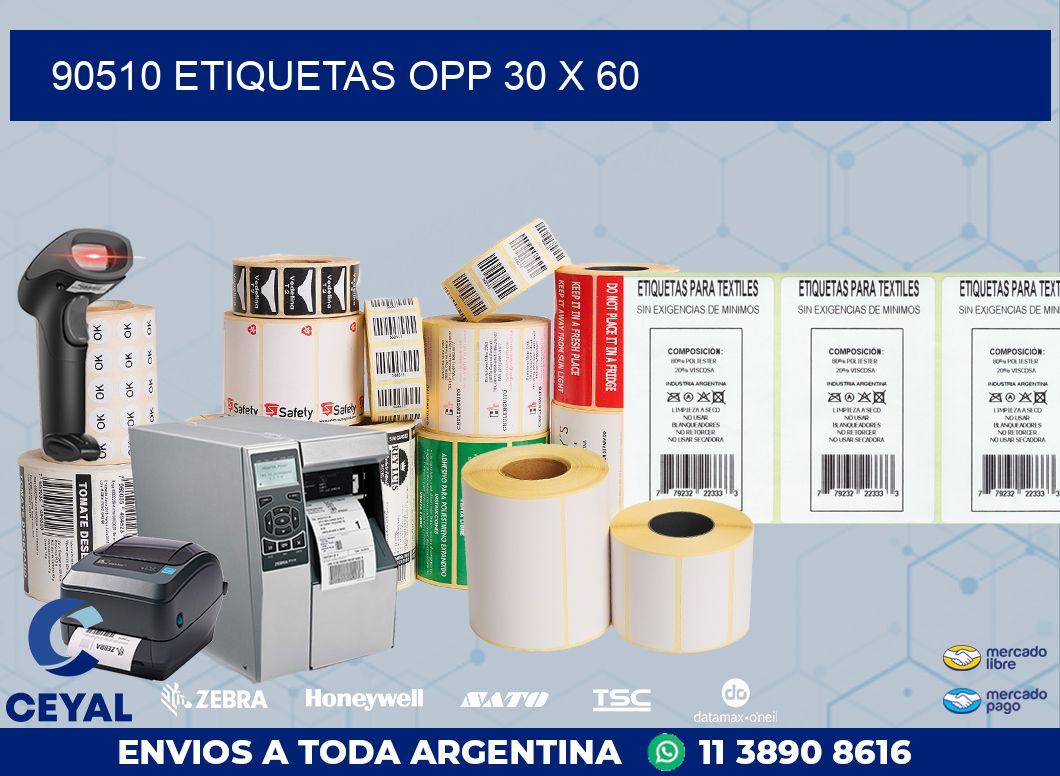 90510 ETIQUETAS OPP 30 X 60