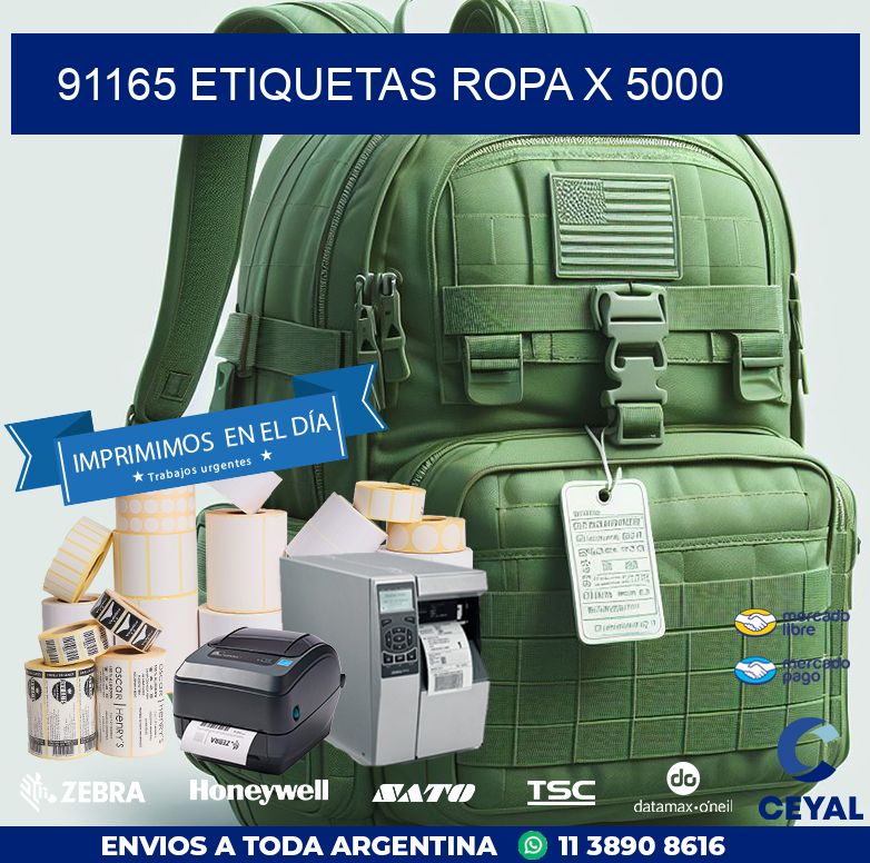 91165 ETIQUETAS ROPA X 5000