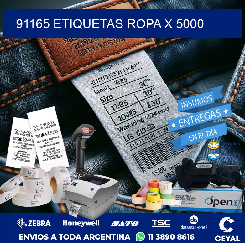 91165 ETIQUETAS ROPA X 5000