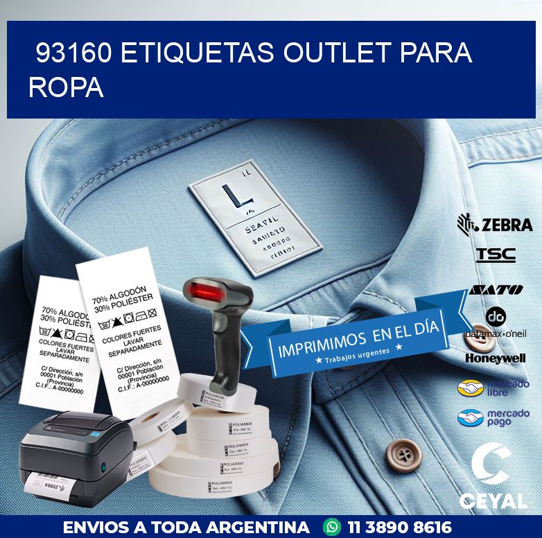 93160 ETIQUETAS OUTLET PARA ROPA