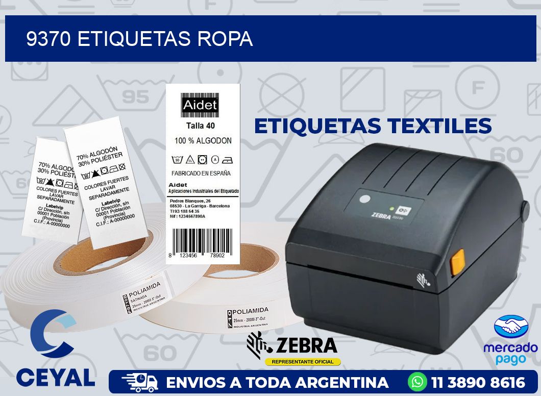 9370 ETIQUETAS ROPA