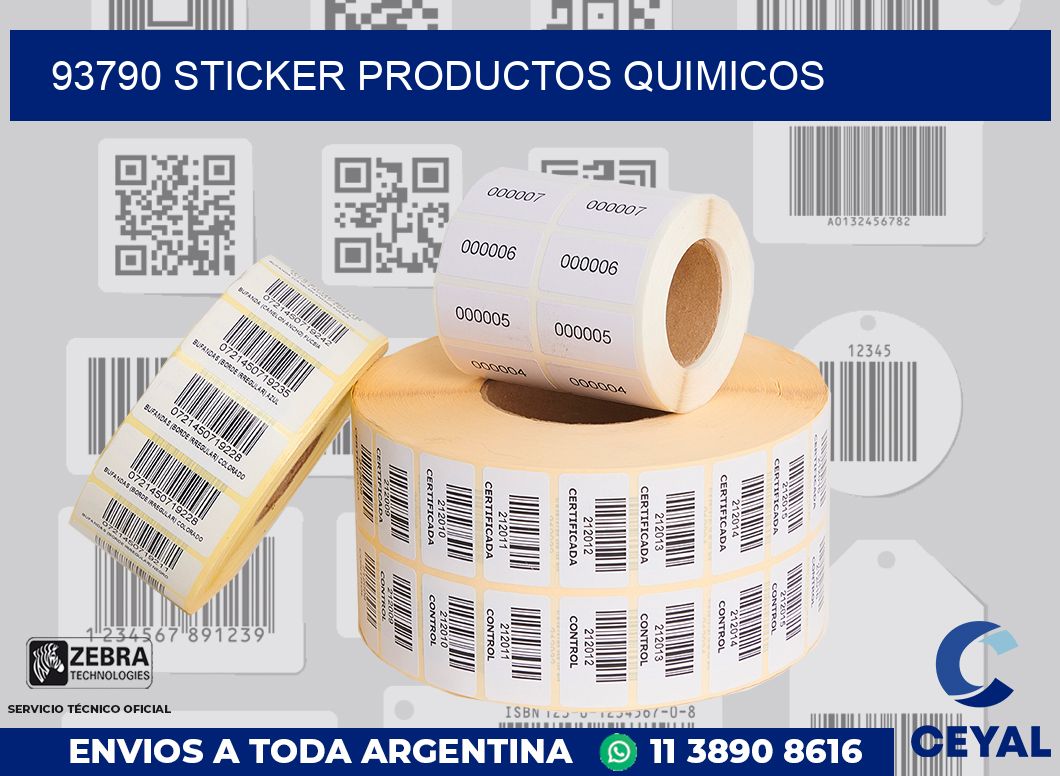 93790 STICKER PRODUCTOS QUIMICOS