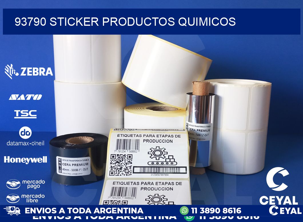 93790 STICKER PRODUCTOS QUIMICOS