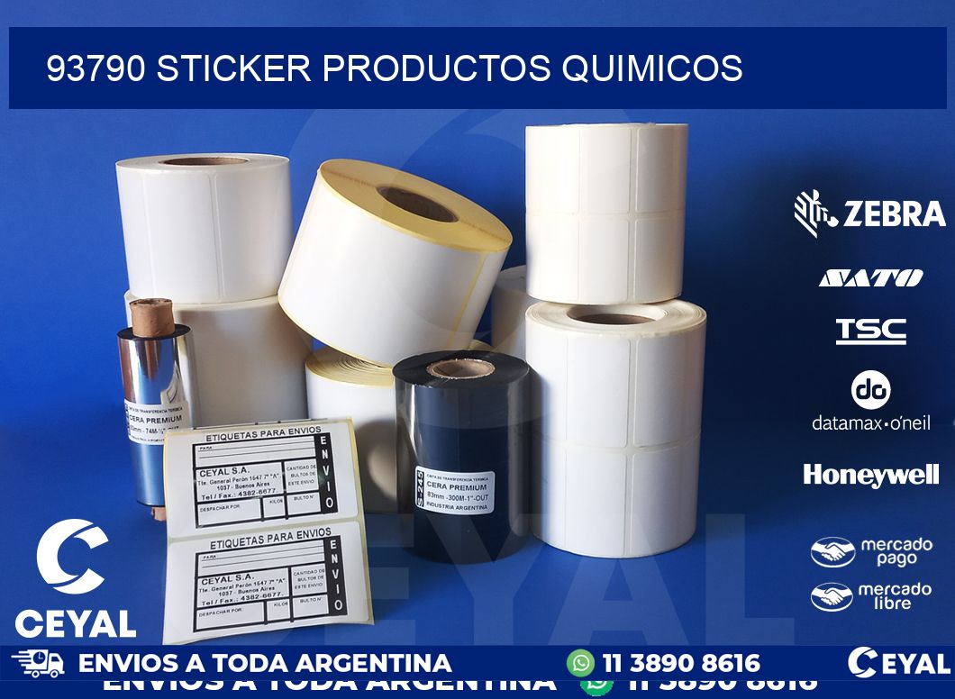 93790 STICKER PRODUCTOS QUIMICOS