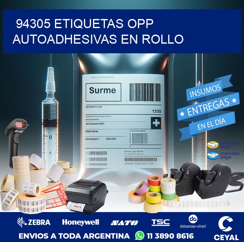 94305 ETIQUETAS OPP AUTOADHESIVAS EN ROLLO