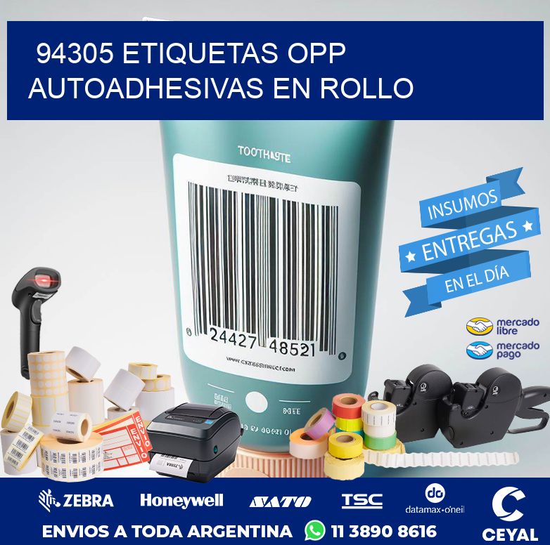 94305 ETIQUETAS OPP AUTOADHESIVAS EN ROLLO