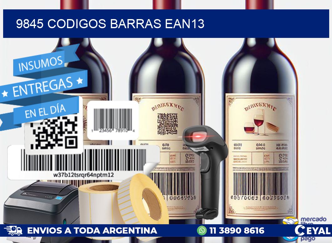 9845 CODIGOS BARRAS EAN13
