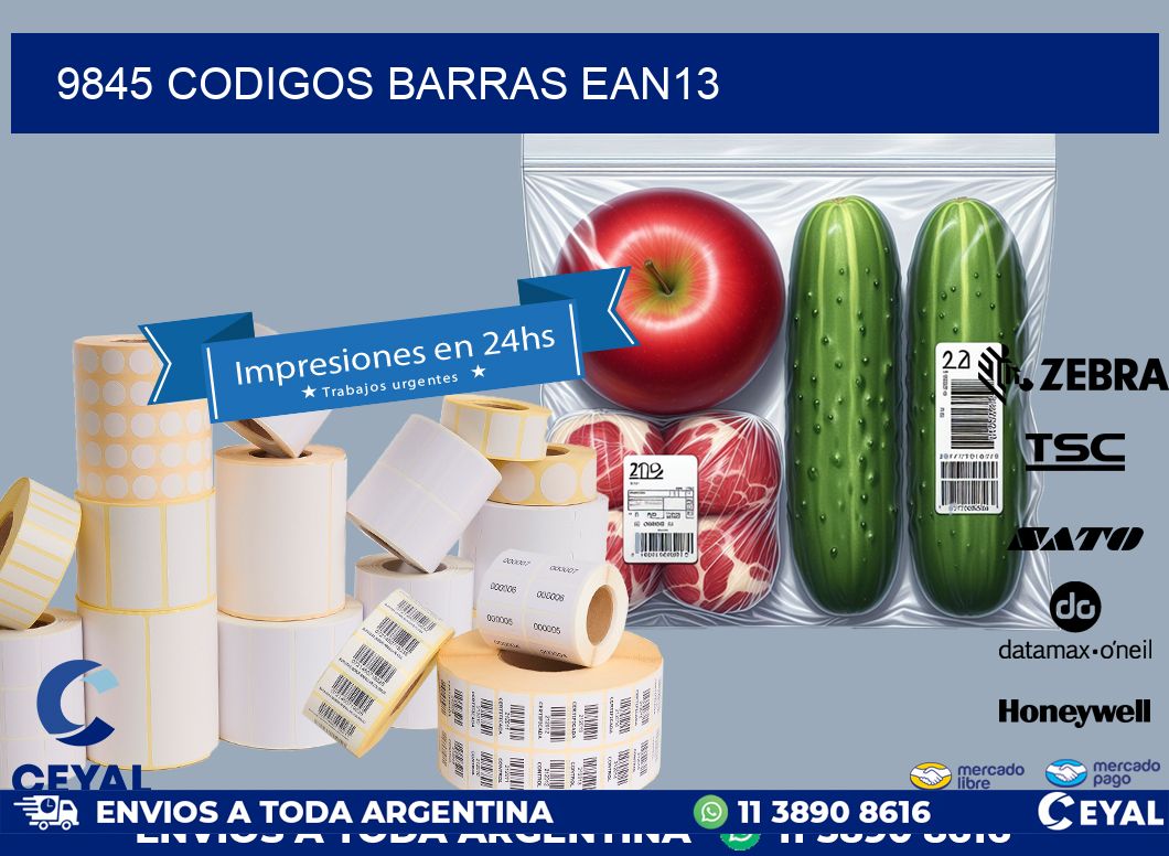 9845 CODIGOS BARRAS EAN13