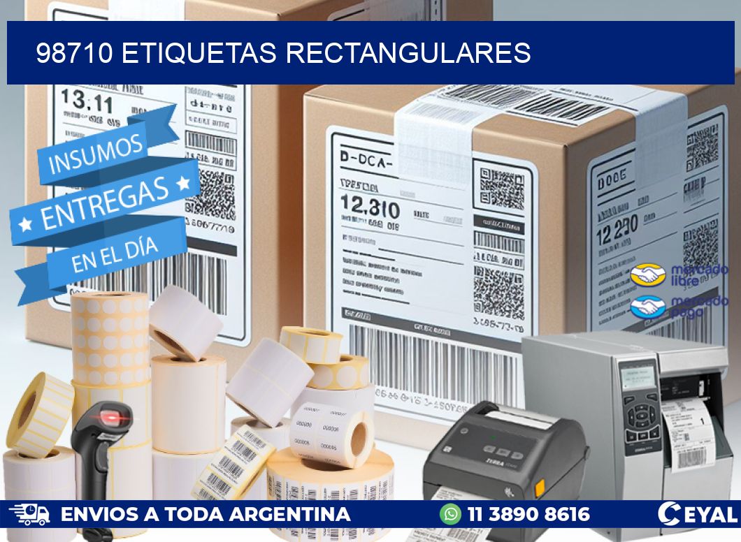 98710 etiquetas rectangulares