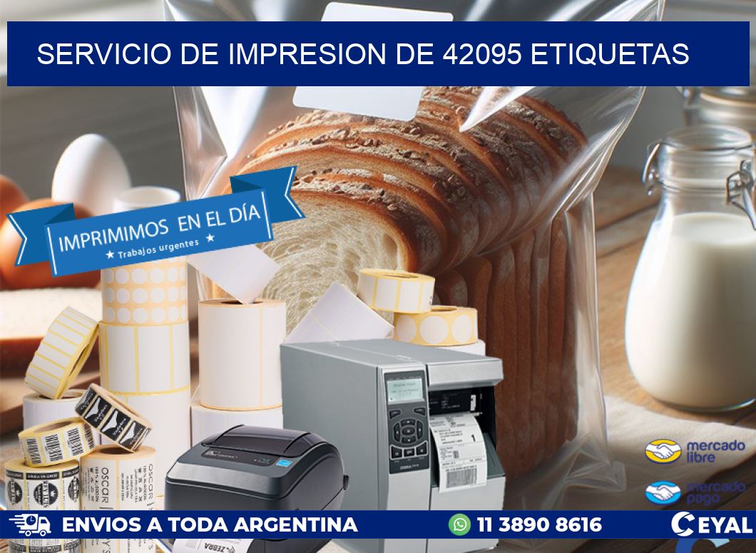 SERVICIO DE IMPRESION DE 42095 ETIQUETAS