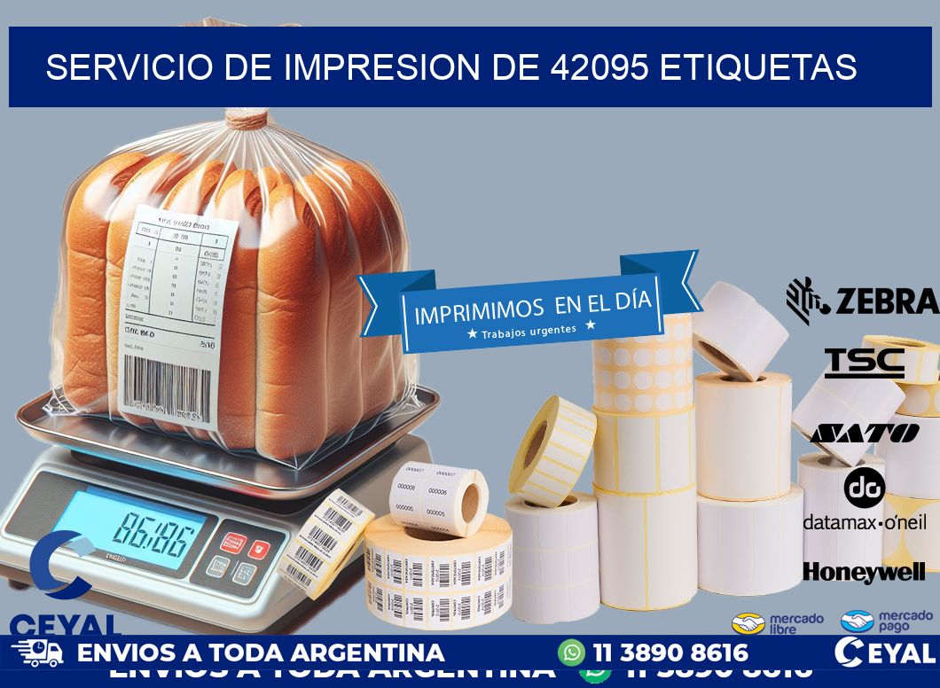 SERVICIO DE IMPRESION DE 42095 ETIQUETAS