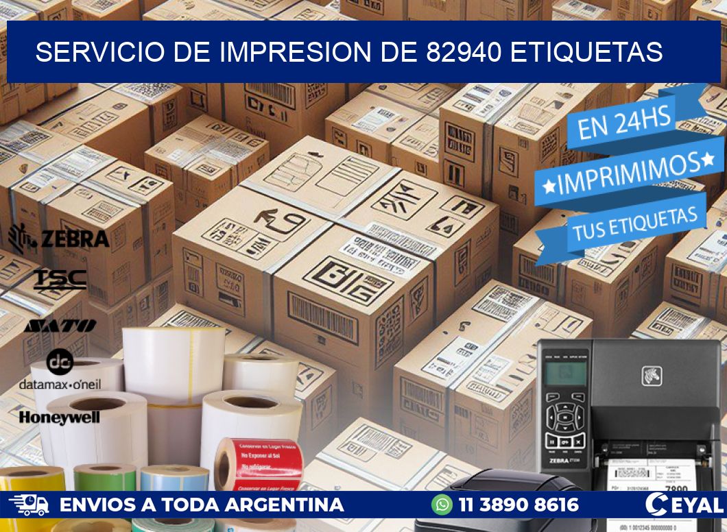 SERVICIO DE IMPRESION DE 82940 ETIQUETAS