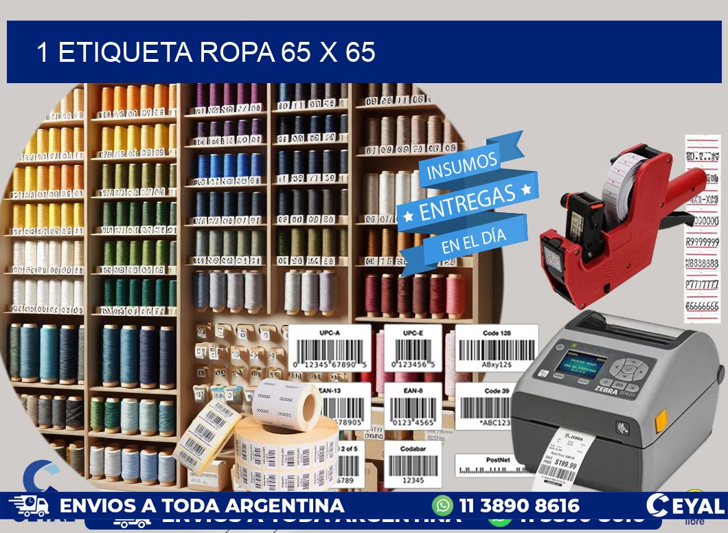 1 ETIQUETA ROPA 65 x 65