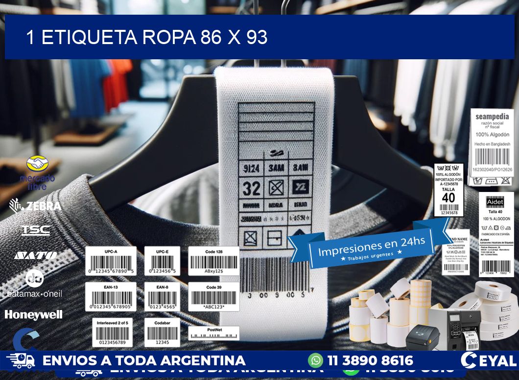 1 ETIQUETA ROPA 86 x 93