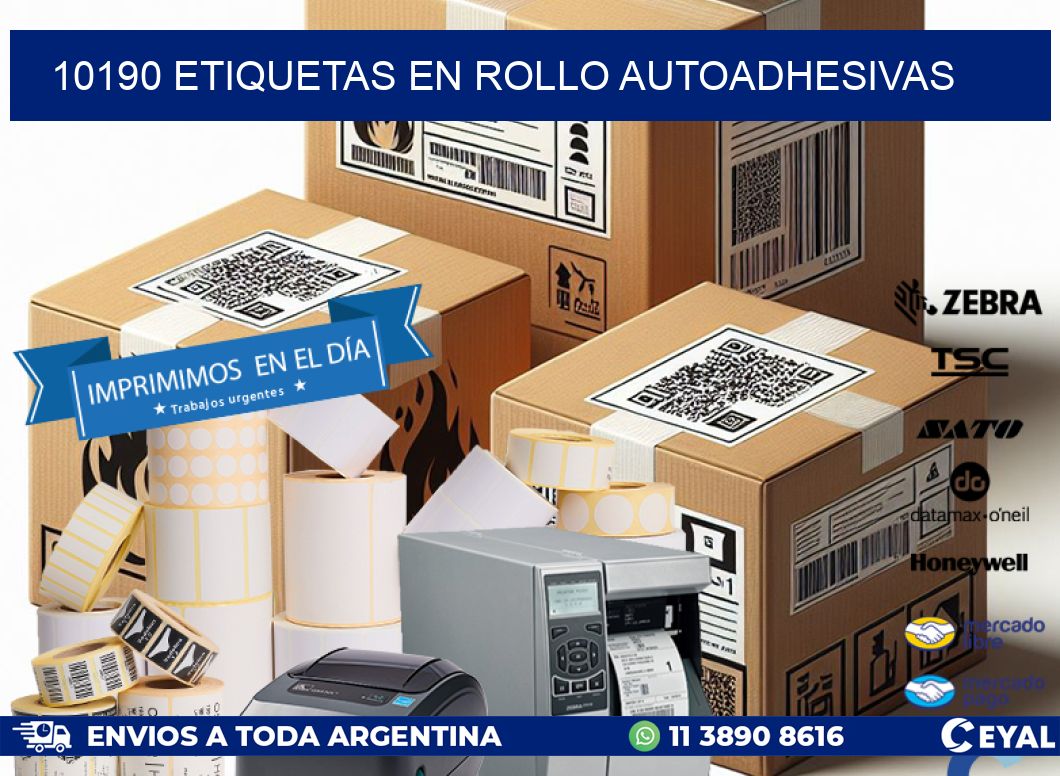10190 ETIQUETAS EN ROLLO AUTOADHESIVAS