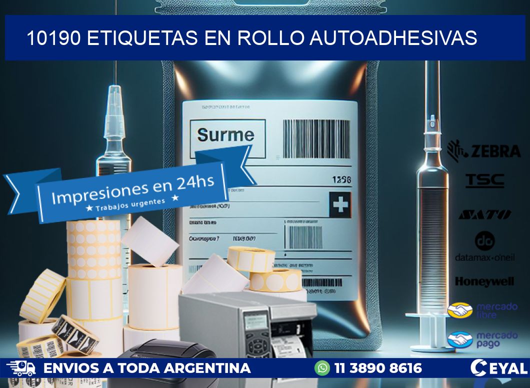 10190 ETIQUETAS EN ROLLO AUTOADHESIVAS