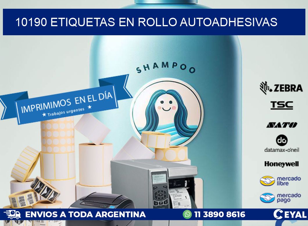 10190 ETIQUETAS EN ROLLO AUTOADHESIVAS