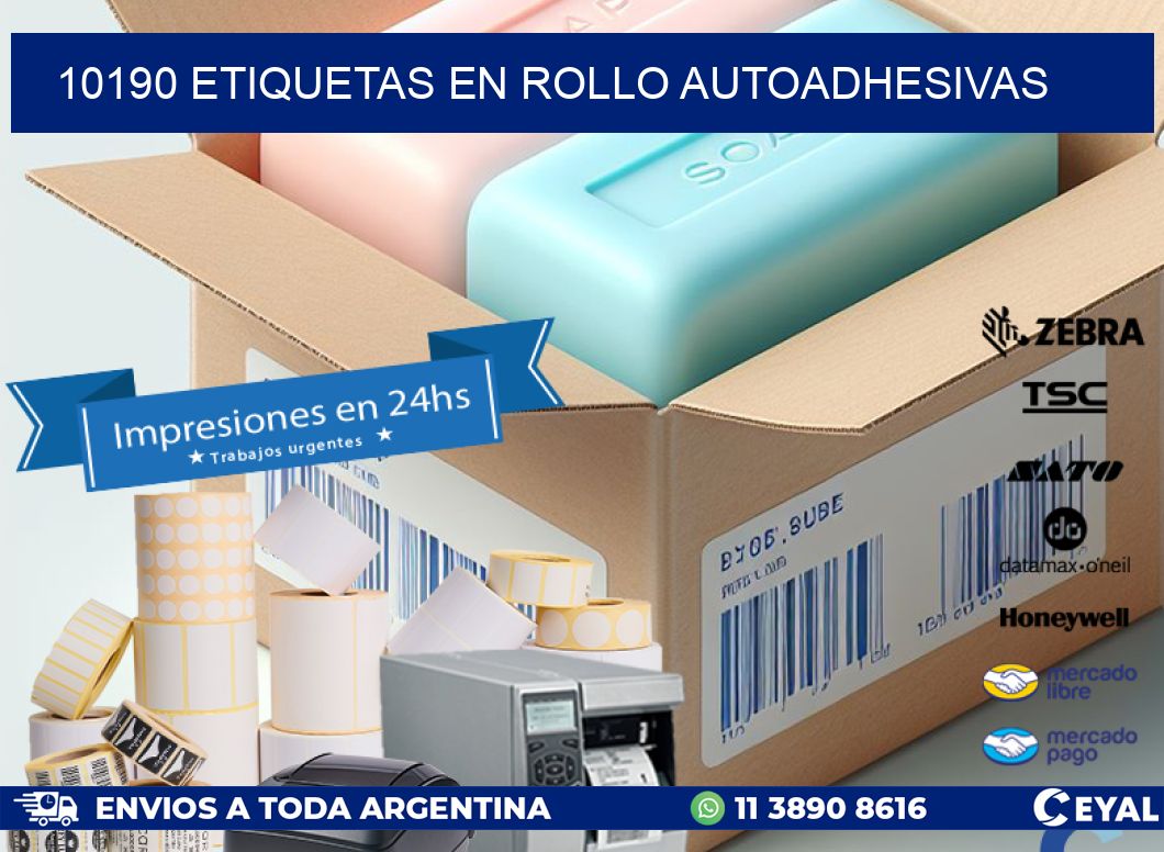 10190 ETIQUETAS EN ROLLO AUTOADHESIVAS