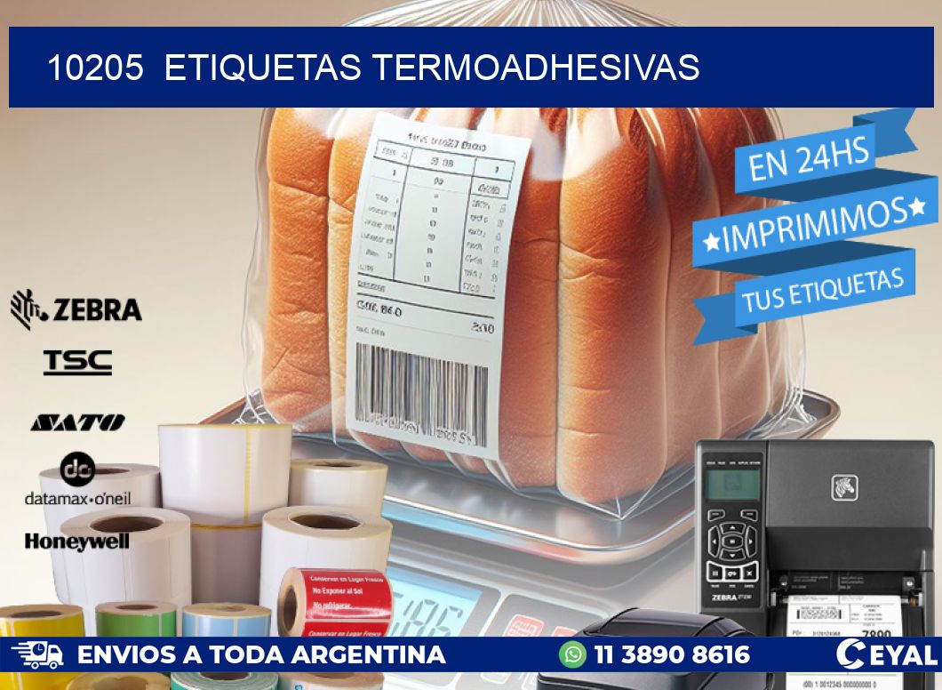 10205  ETIQUETAS TERMOADHESIVAS