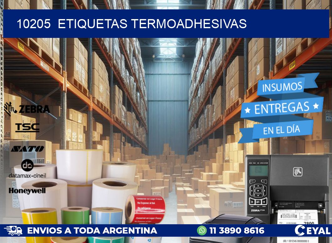 10205  ETIQUETAS TERMOADHESIVAS