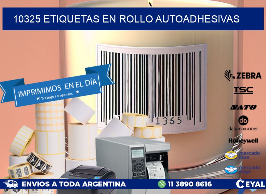 10325 ETIQUETAS EN ROLLO AUTOADHESIVAS