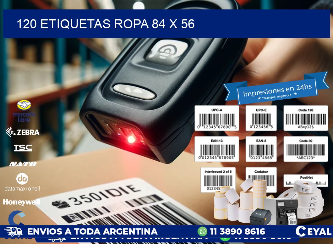 120 ETIQUETAS ROPA 84 x 56